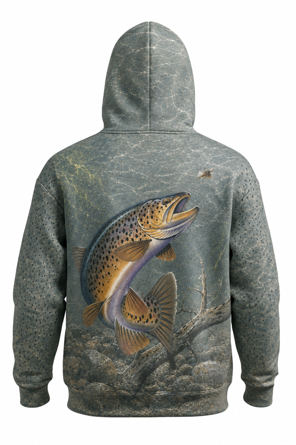 Performance Fishing Fleece-Lined Hoodie - Ozark Current Crown Brown - AUH06 image 1