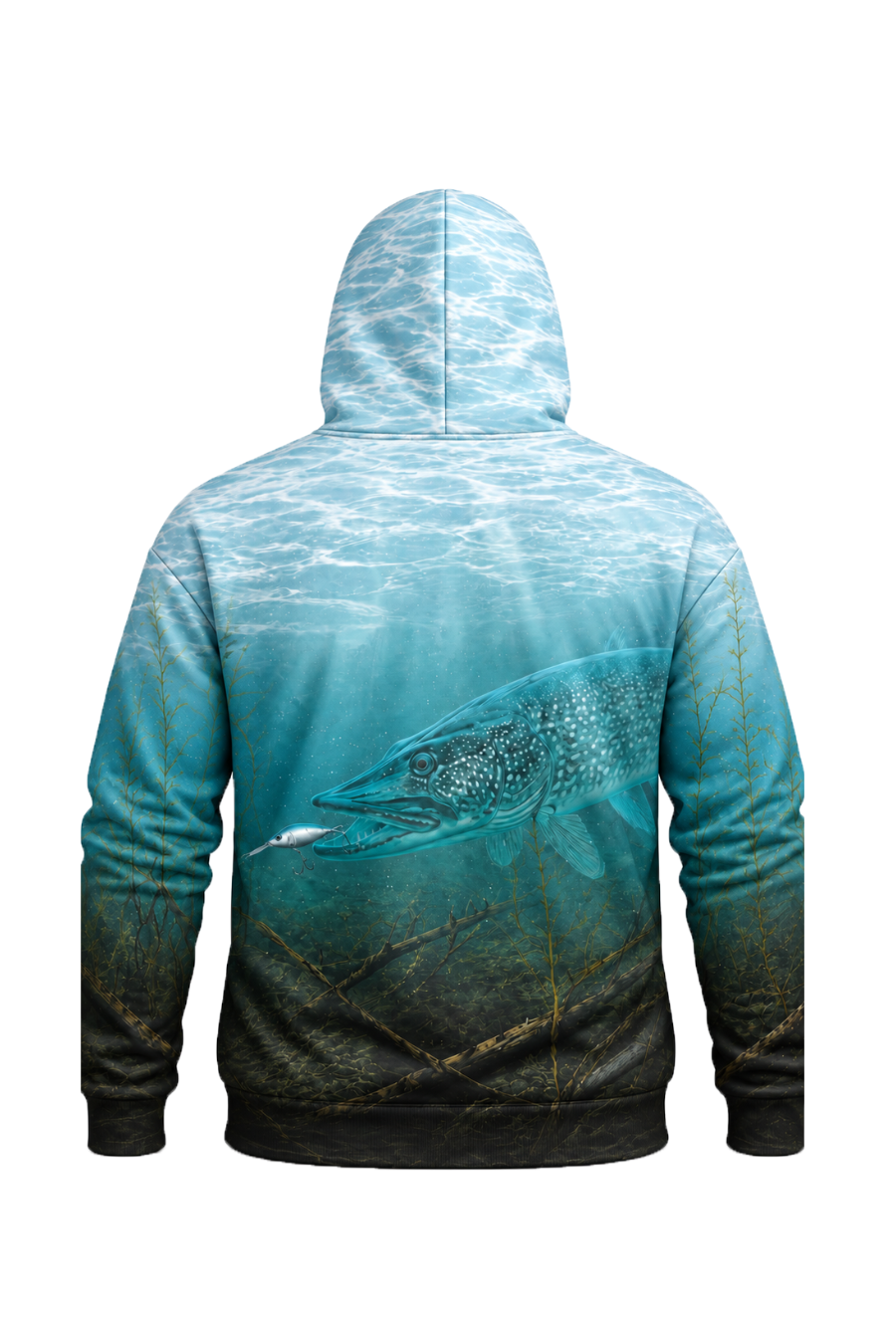Performance Fleece-Lined Hoodie - Aqua Glacier Pike image 5