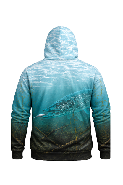 Performance Fleece-Lined Hoodie - Aqua Glacier Pike image 5