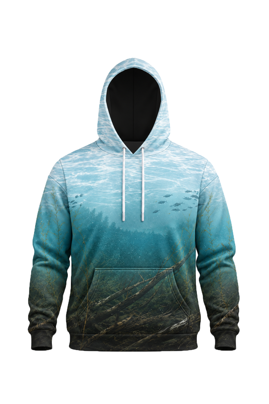 Performance Fleece-Lined Hoodie - Aqua Glacier Pike image 6