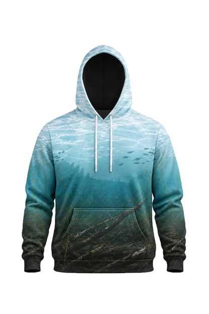 Performance Fleece-Lined Hoodie - Aqua Glacier Pike image 6