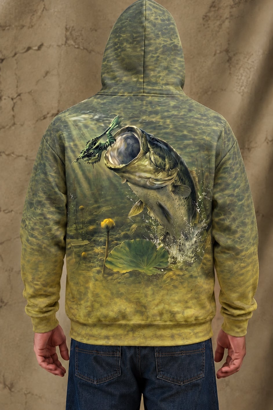 Performance Fleece-Lined Hoodie - Stillwater Frog Bass image 2