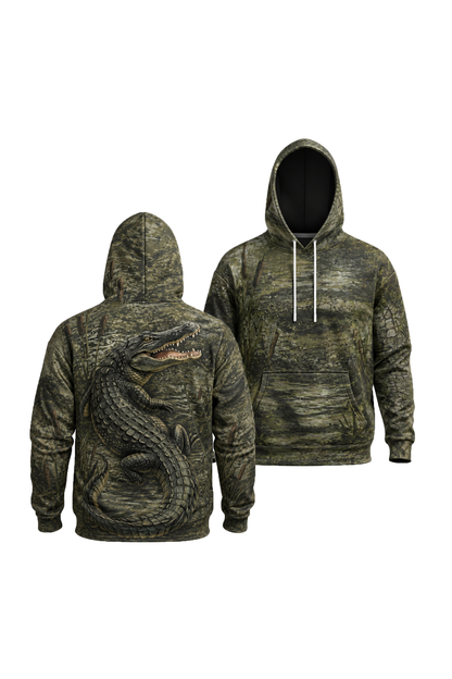 Performance Fleece-Lined Hoodie - Bayou Ambush Gator image 1
