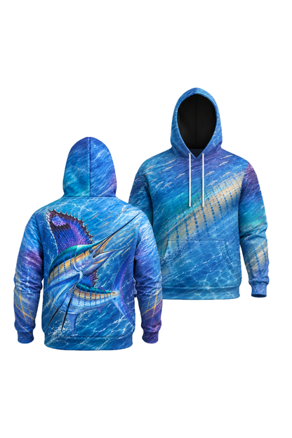 Performance Fleece-Lined Hoodie - Sailfish Velocity Reef image 1