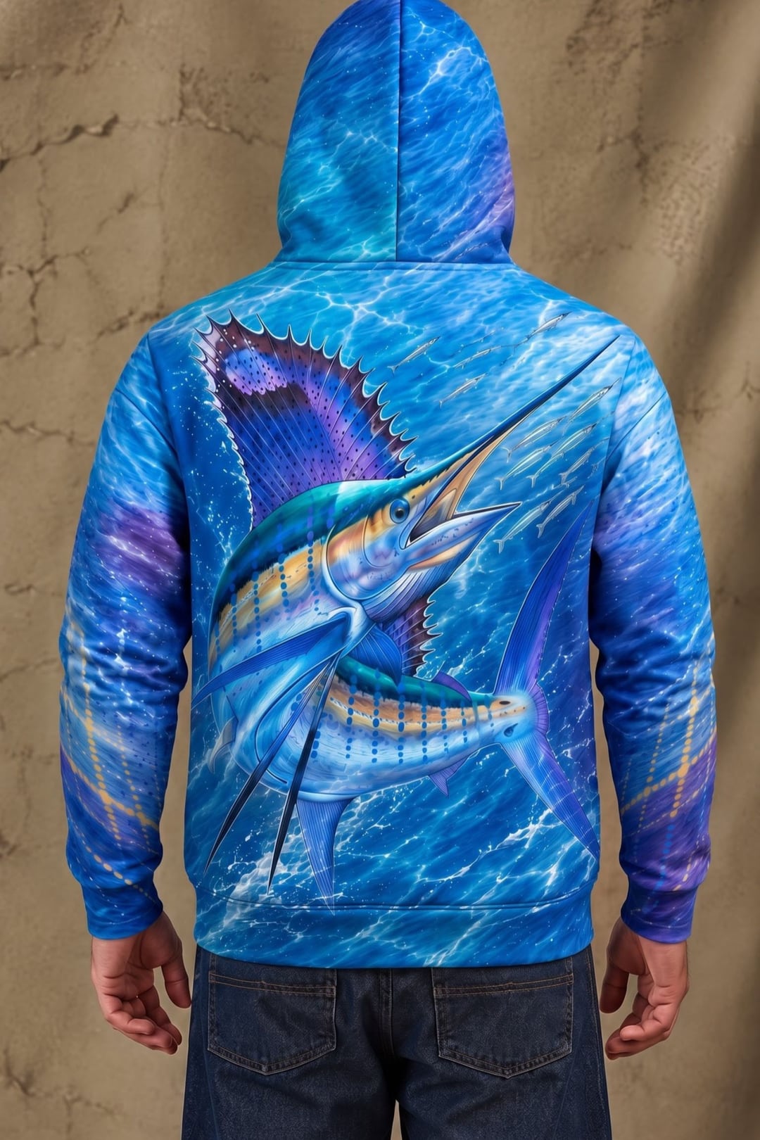 Performance Fleece-Lined Hoodie - Sailfish Velocity Reef image 2