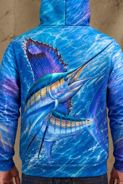 Performance Fleece-Lined Hoodie - Sailfish Velocity Reef image 4