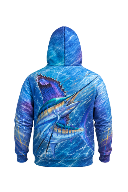 Performance Fleece-Lined Hoodie - Sailfish Velocity Reef image 5