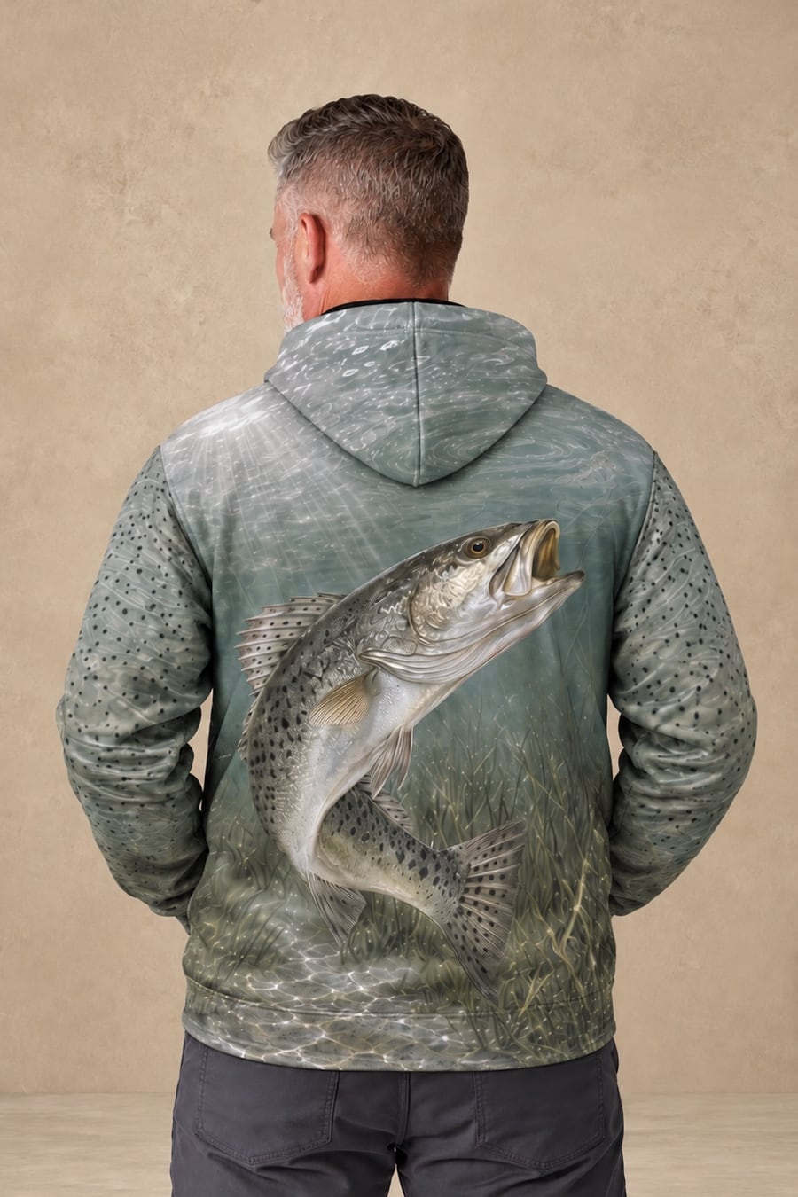 Performance Fleece-Lined Hoodie - Silverline Speckled Trout image 2