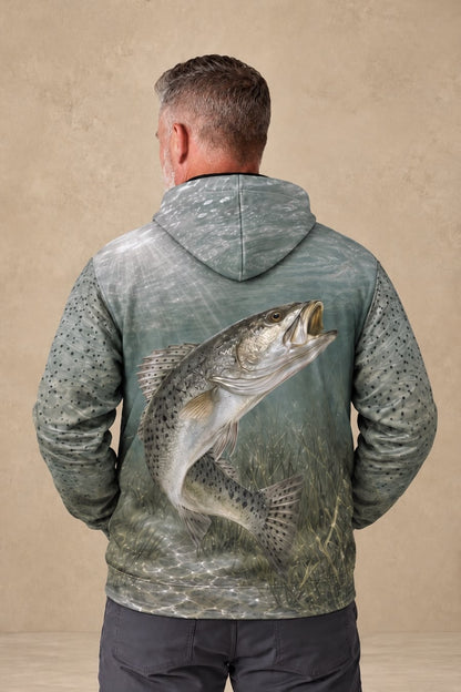 Performance Fleece-Lined Hoodie - Silverline Speckled Trout image 2
