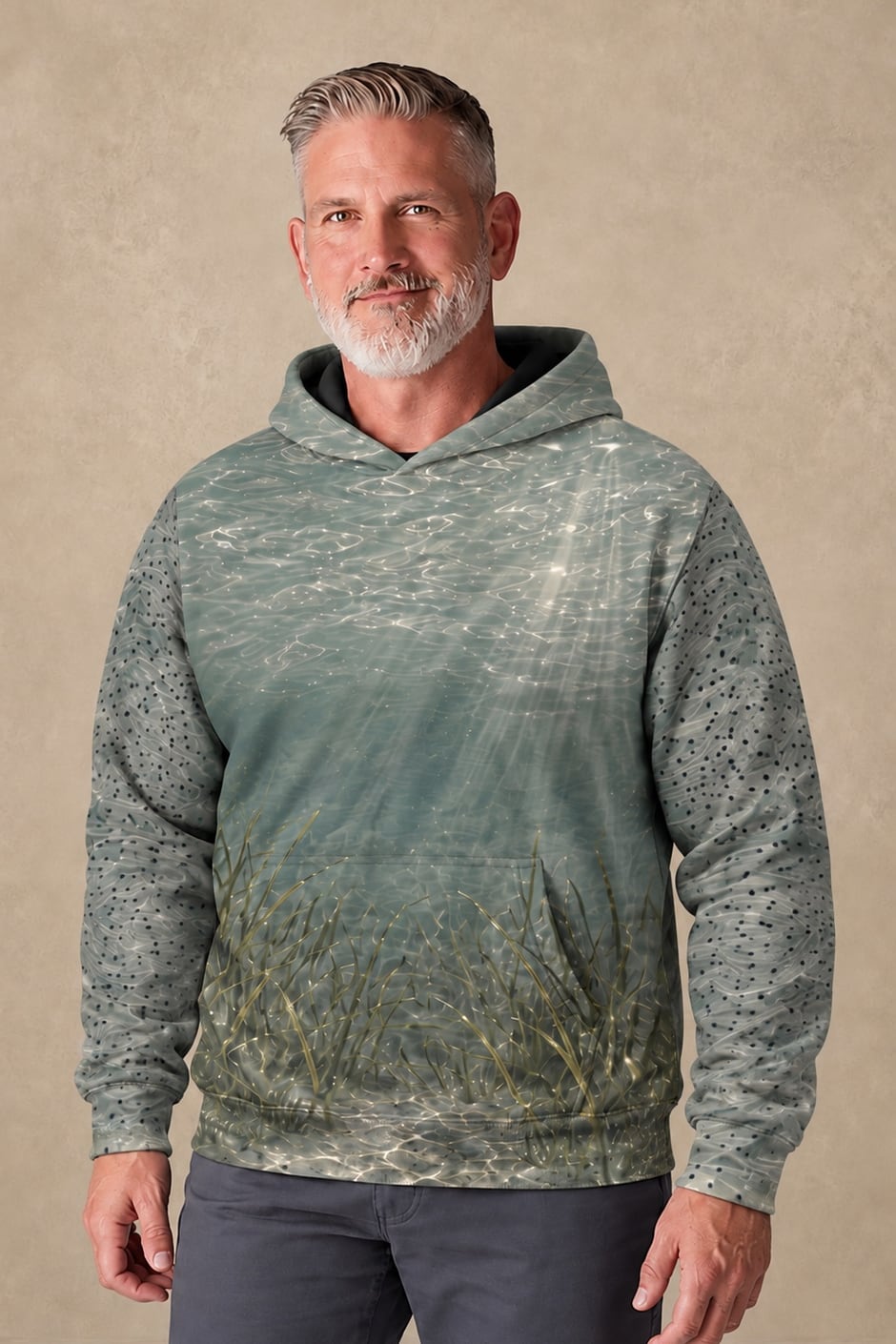 Performance Fleece-Lined Hoodie - Silverline Speckled Trout image 3
