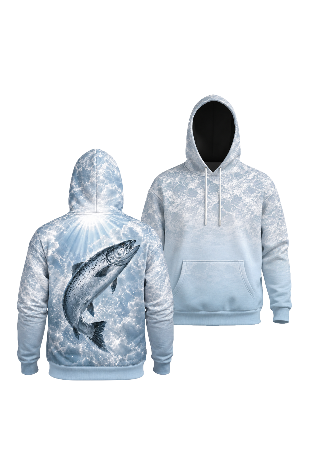 Performance Fleece-Lined Hoodie - Cloudburst King Salmon image 1