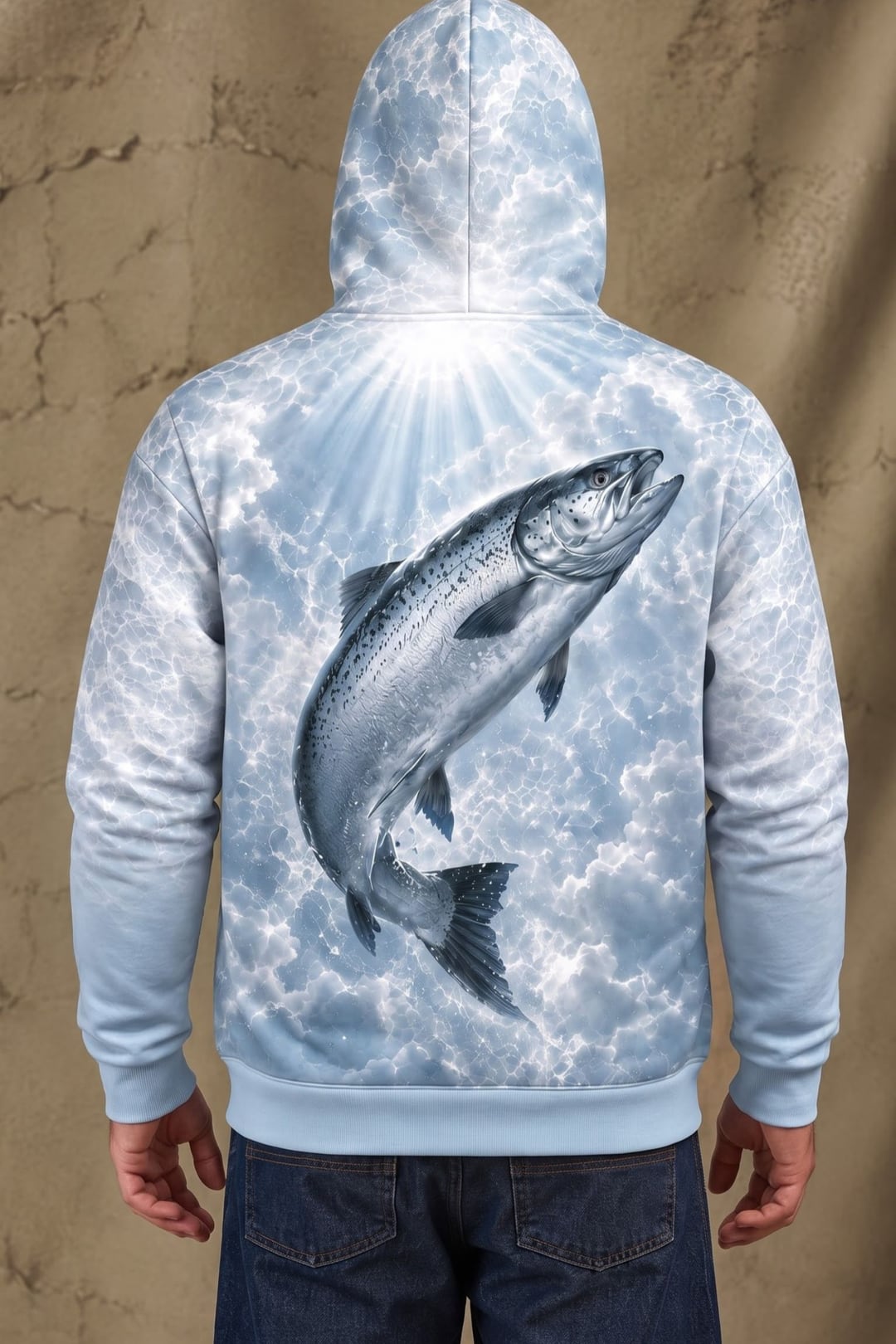 Performance Fleece-Lined Hoodie - Cloudburst King Salmon image 2