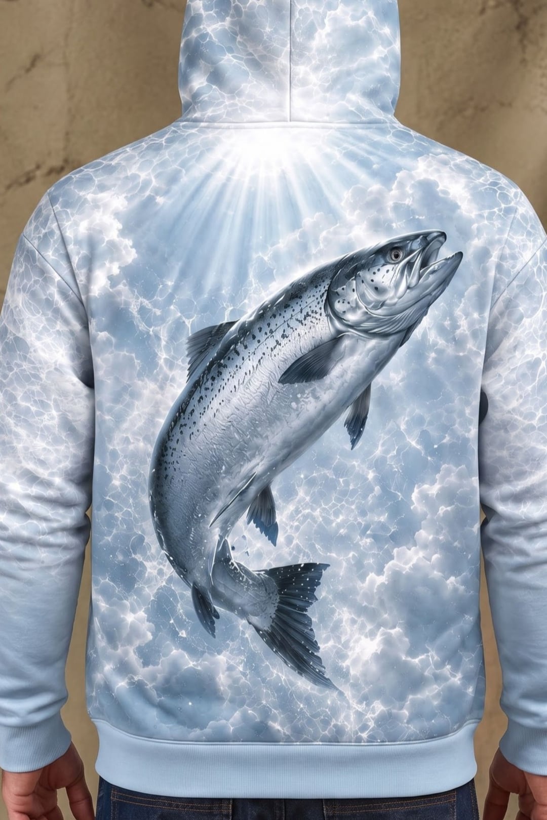 Performance Fleece-Lined Hoodie - Cloudburst King Salmon image 4