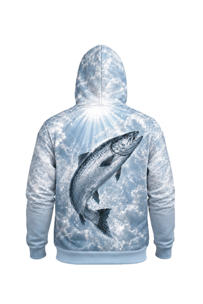 Performance Fleece-Lined Hoodie - Cloudburst King Salmon image 5