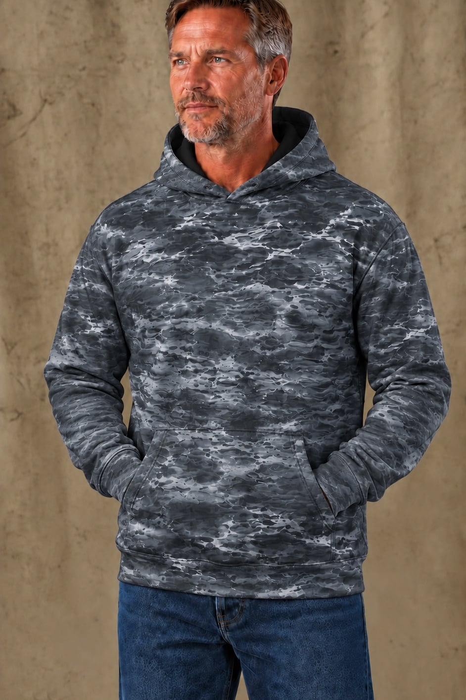 Performance Fleece-Lined Hoodie - Dusk Lake Salmon image 3