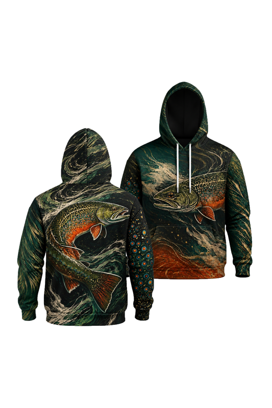 Performance Fleece-Lined Hoodie - Whirlpool Brook Trout image 1