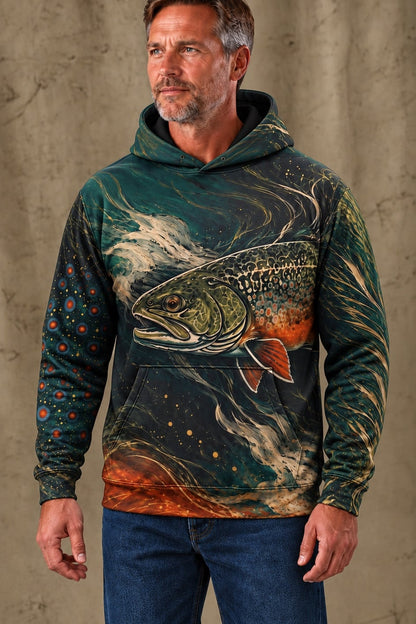 Performance Fleece-Lined Hoodie - Whirlpool Brook Trout image 3