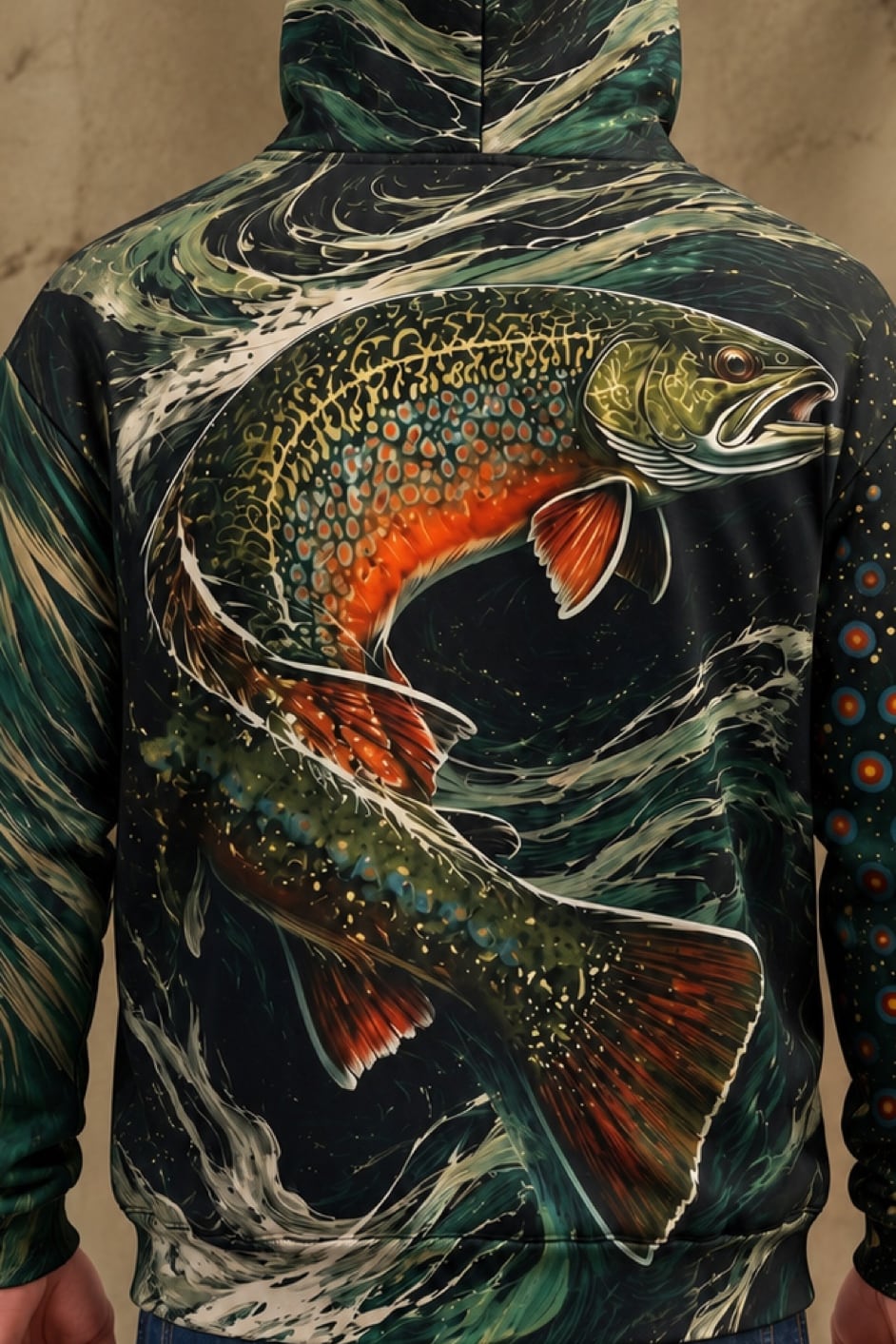 Performance Fleece-Lined Hoodie - Whirlpool Brook Trout image 4