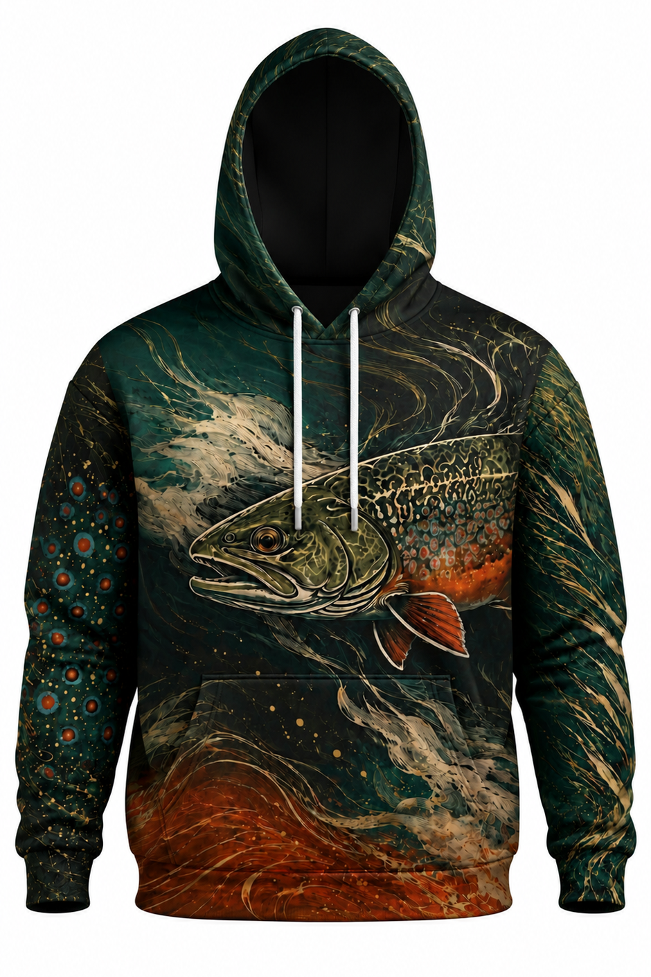Performance Fleece-Lined Hoodie - Whirlpool Brook Trout image 6