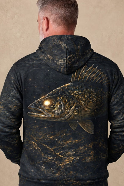 Performance Fleece-Lined Hoodie - Nightfall Timber Walleye image 4