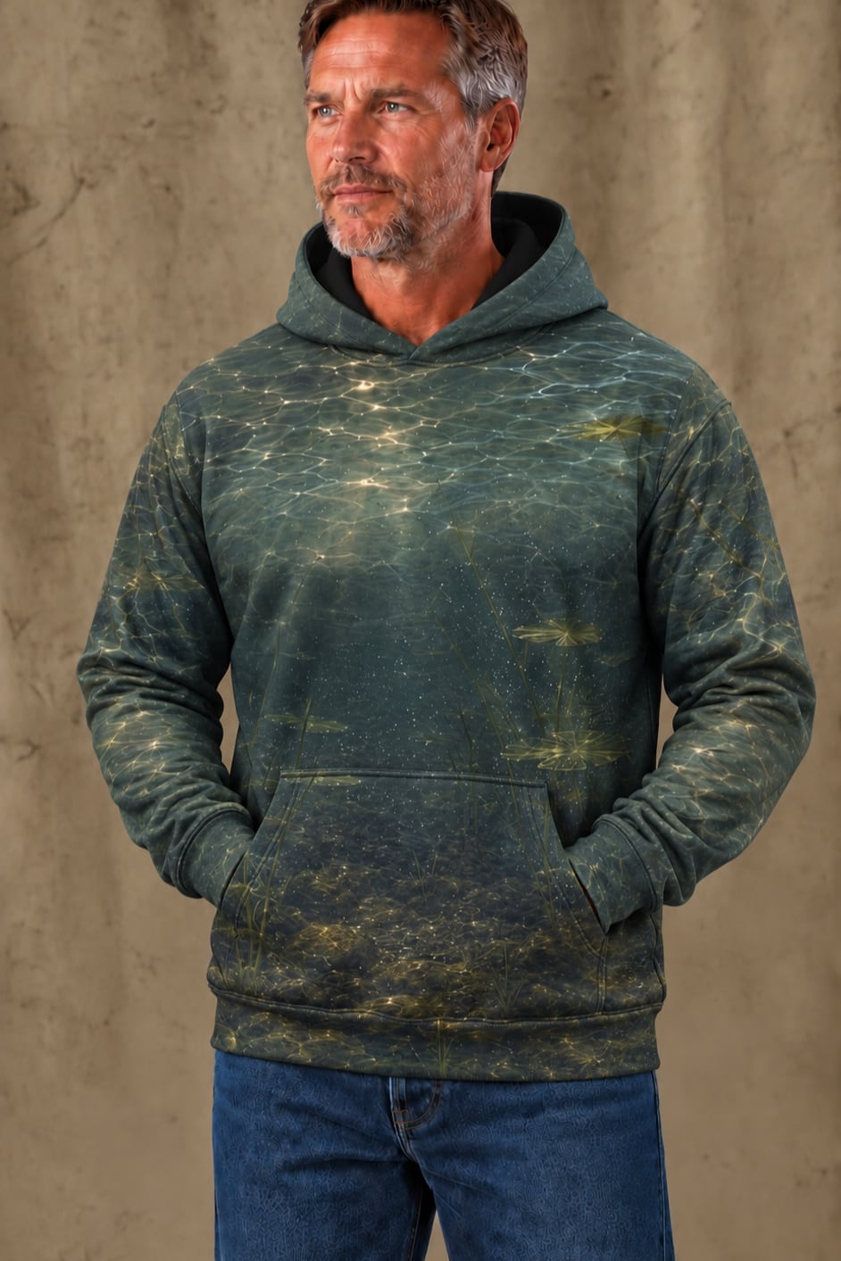 Performance Fleece-Lined Hoodie - Smallmouth Bass Surface Ambush image 3
