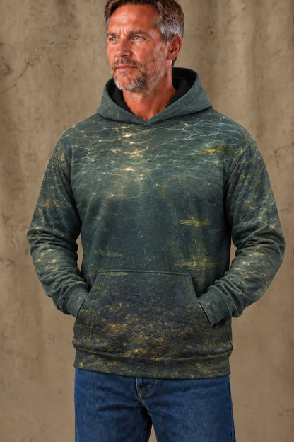 Performance Fleece-Lined Hoodie - Smallmouth Bass Surface Ambush image 3