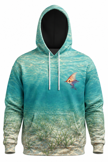 Performance Fleece-Lined Hoodie - Redfish Tailing Tide image 6