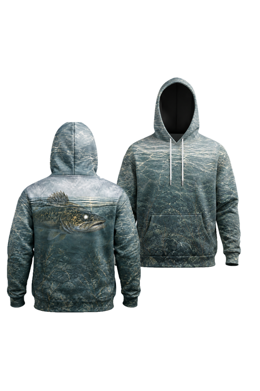 Performance Fleece-Lined Hoodie - Misty Timber Walleye image 1