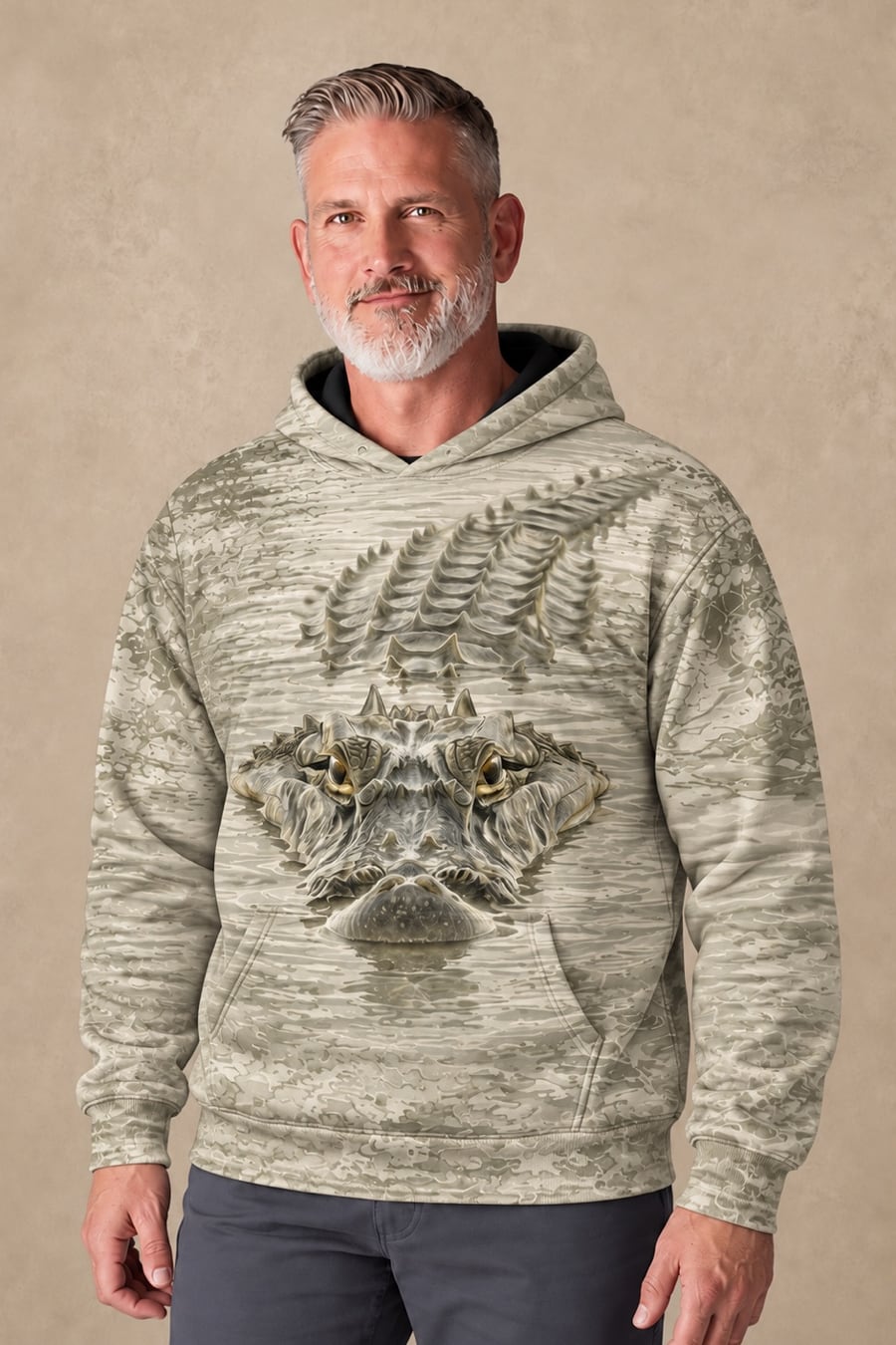 Performance Fleece-Lined Hoodie - Marsh Bone Stalker image 3