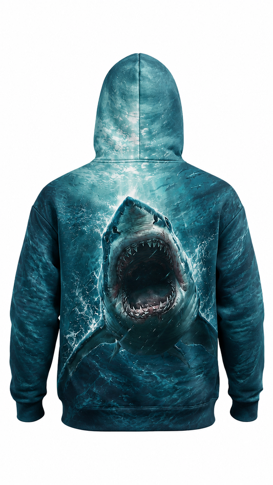Performance Fishing Fleece-Lined Hoodie - Great White Drift - AUH05 image 1