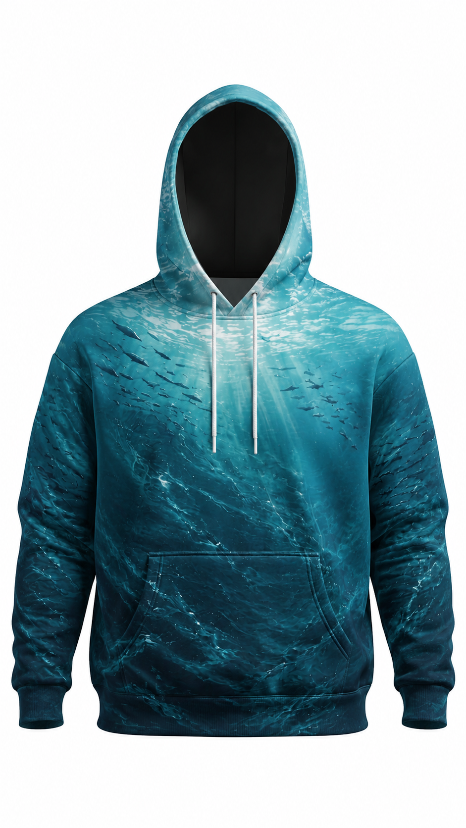 Performance Fishing Fleece-Lined Hoodie - Great White Drift - AUH05 image 2