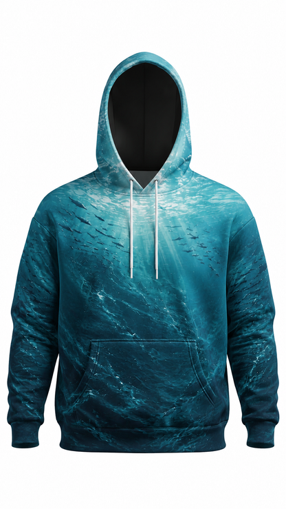 Performance Fishing Fleece-Lined Hoodie - Great White Drift - AUH05 image 2