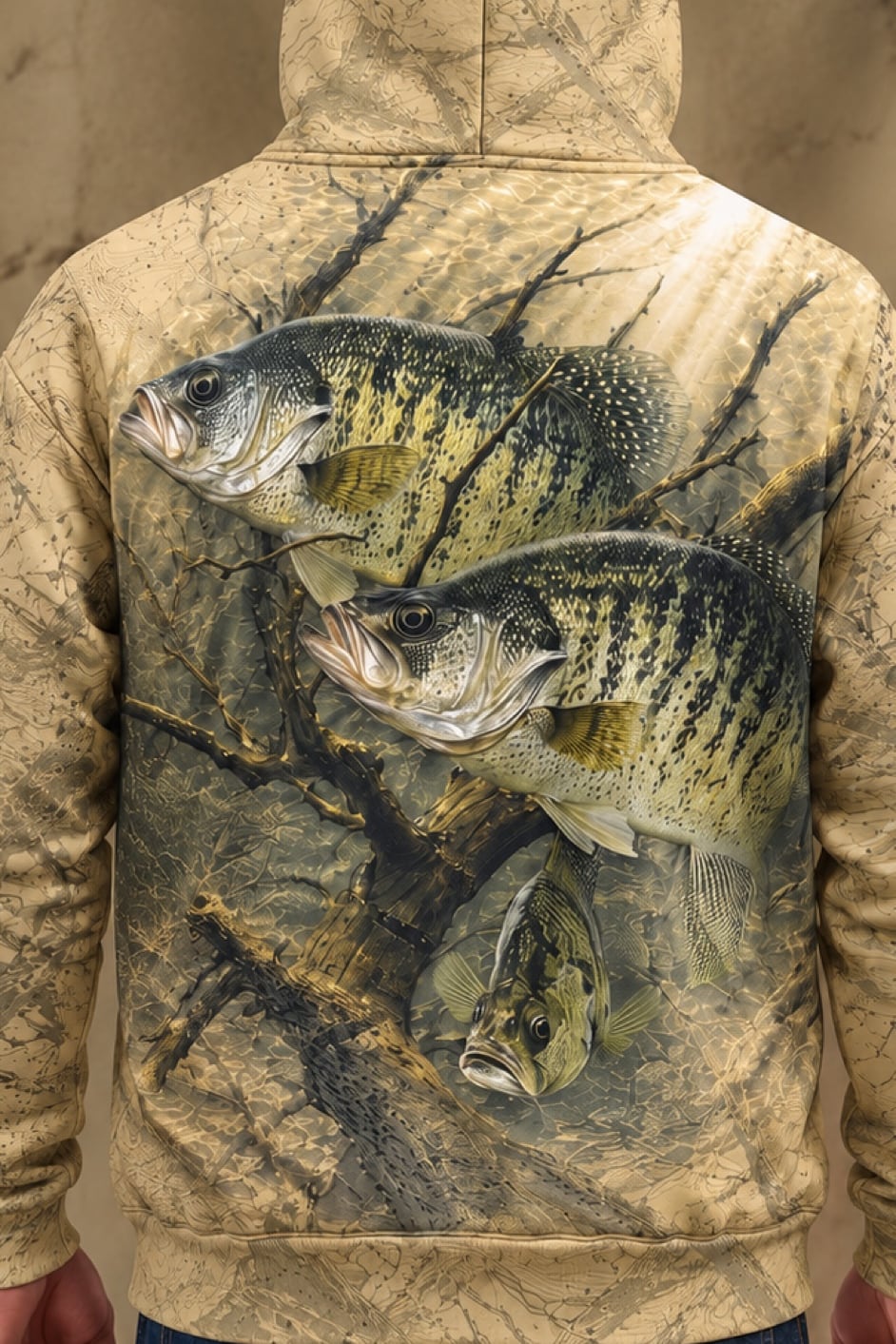Performance Fleece-Lined Hoodie - Sunlit Timber Crappie image 4