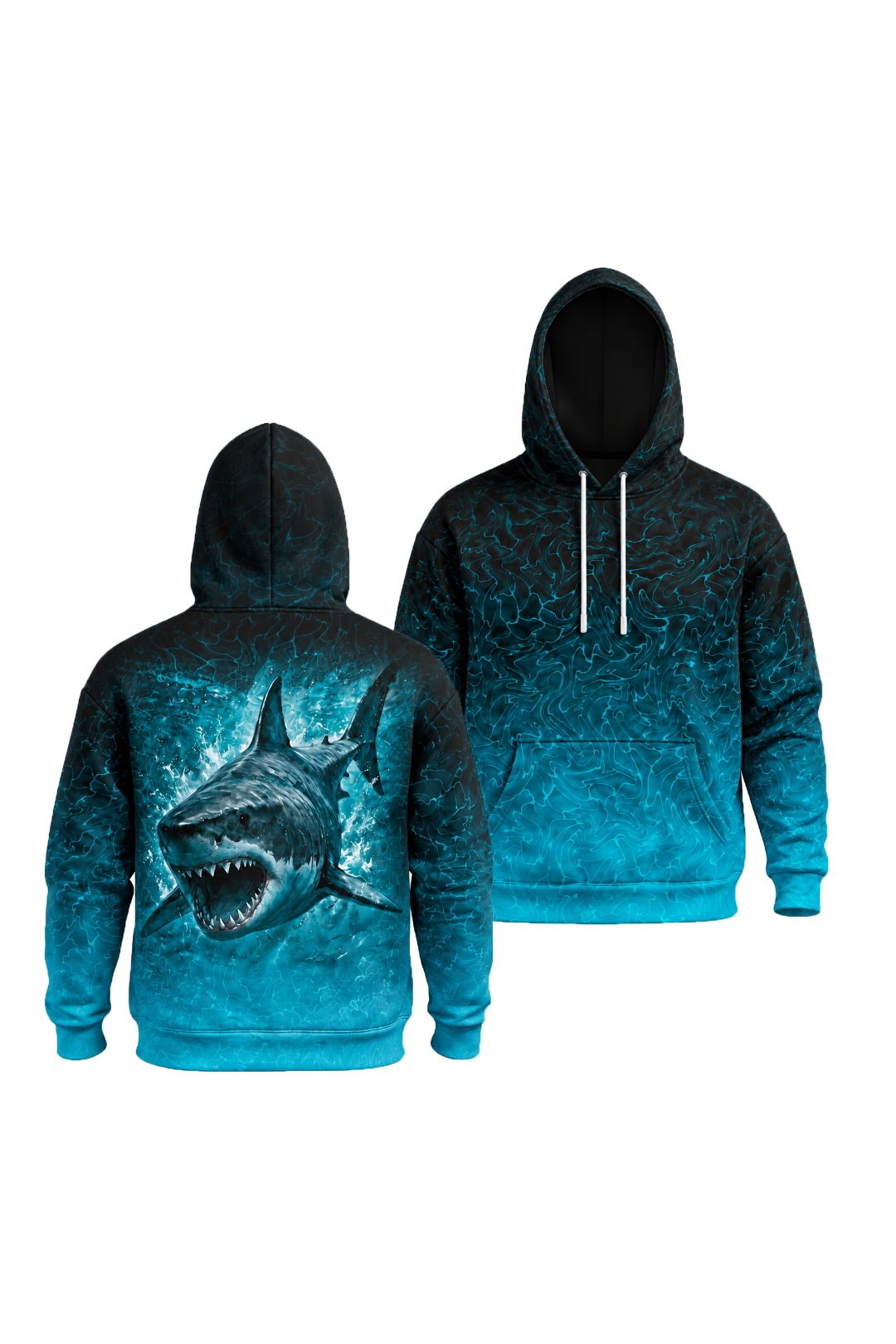 Performance Fleece-Lined Hoodie - Abyss Shark Current image 1