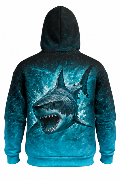 Performance Fleece-Lined Hoodie - Abyss Shark Current image 5