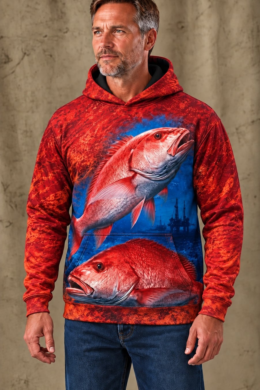 Performance Fleece-Lined Hoodie - Rig Reef Snapper image 3