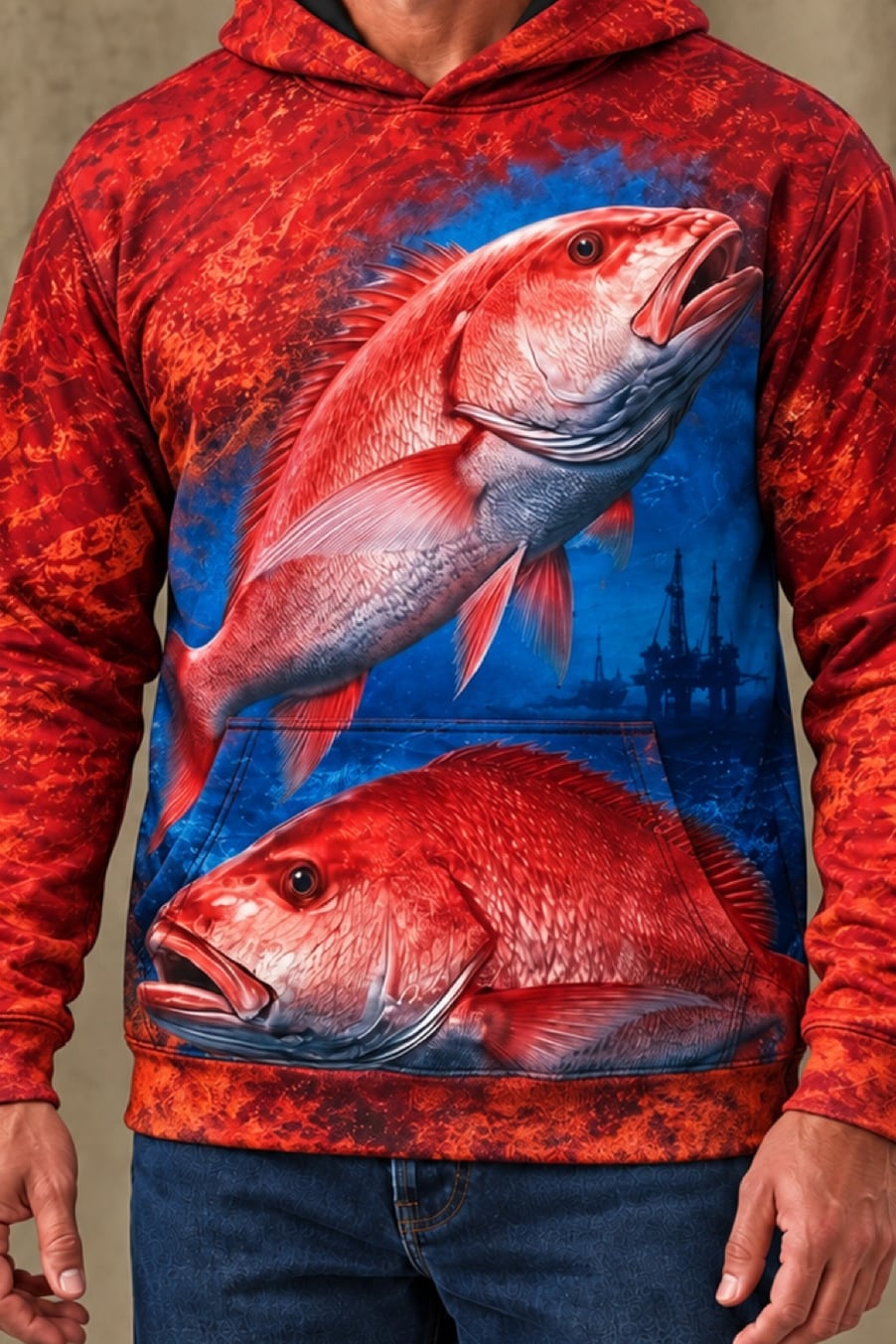 Performance Fleece-Lined Hoodie - Rig Reef Snapper image 4