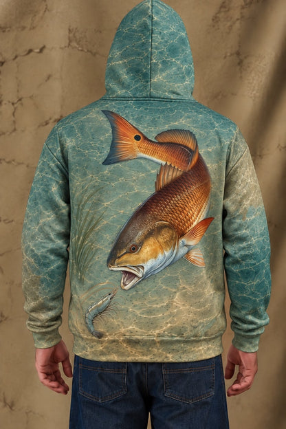 Performance Fleece-Lined Hoodie - Red Drum Drift image 2