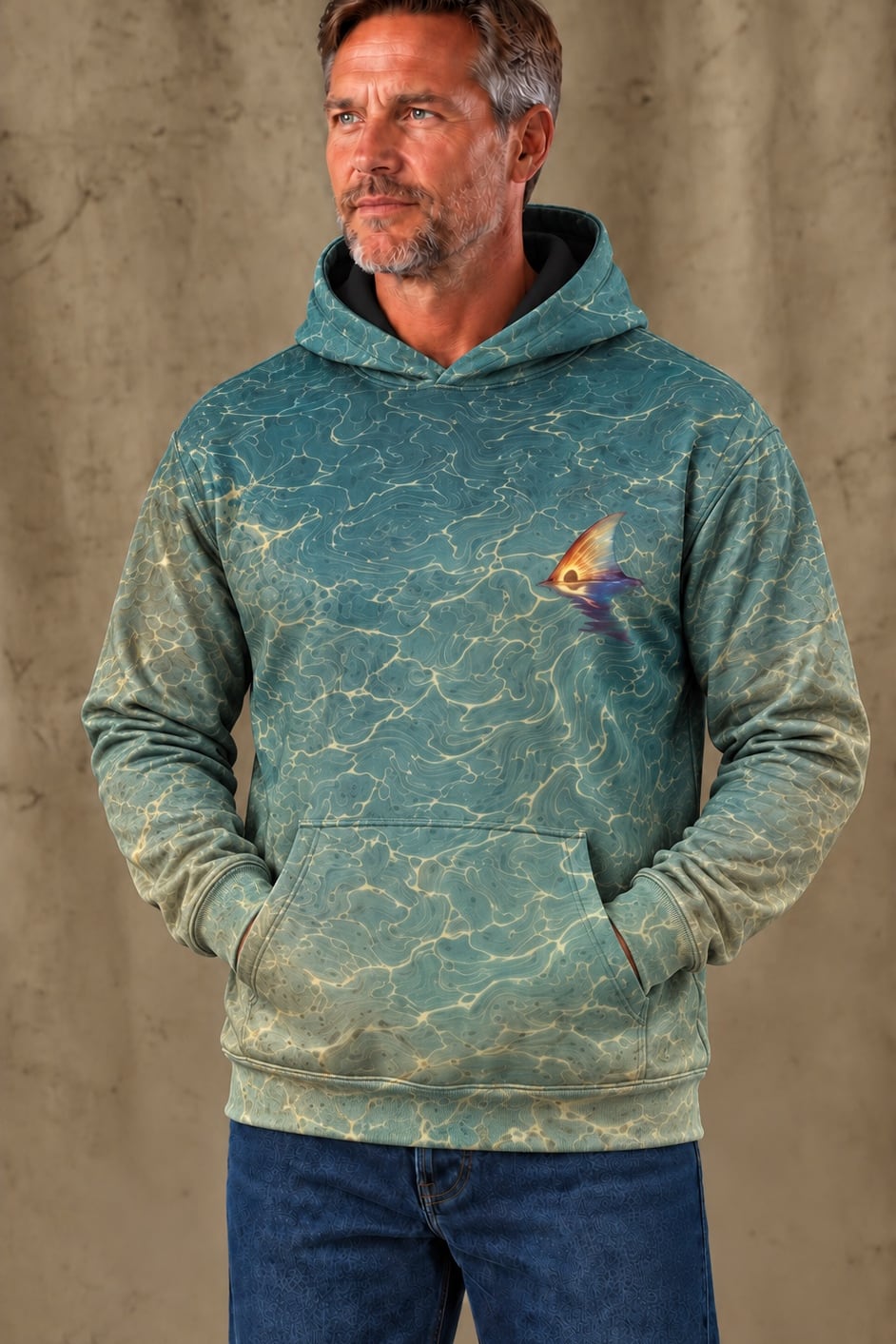 Performance Fleece-Lined Hoodie - Red Drum Drift image 3