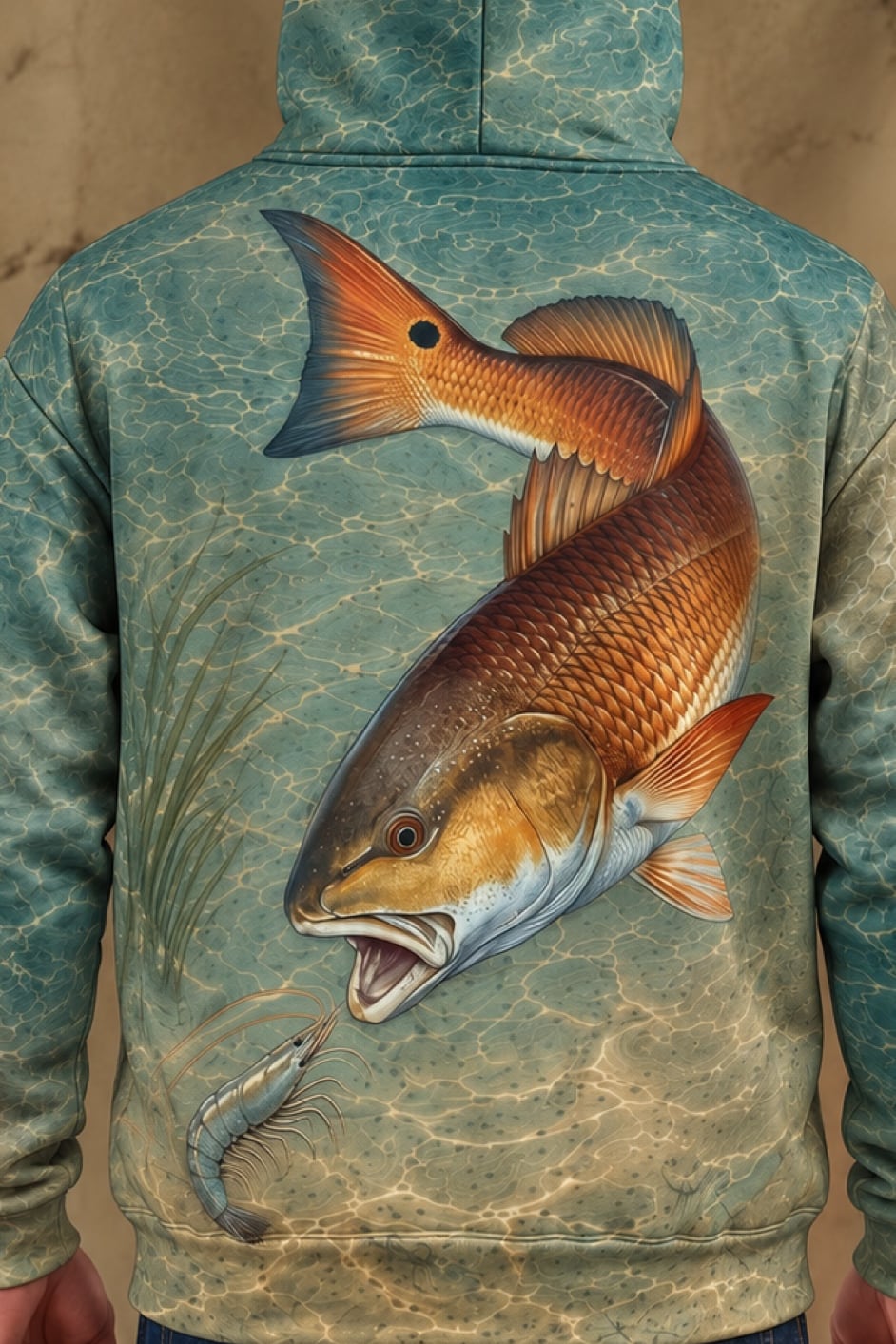 Performance Fleece-Lined Hoodie - Red Drum Drift image 4