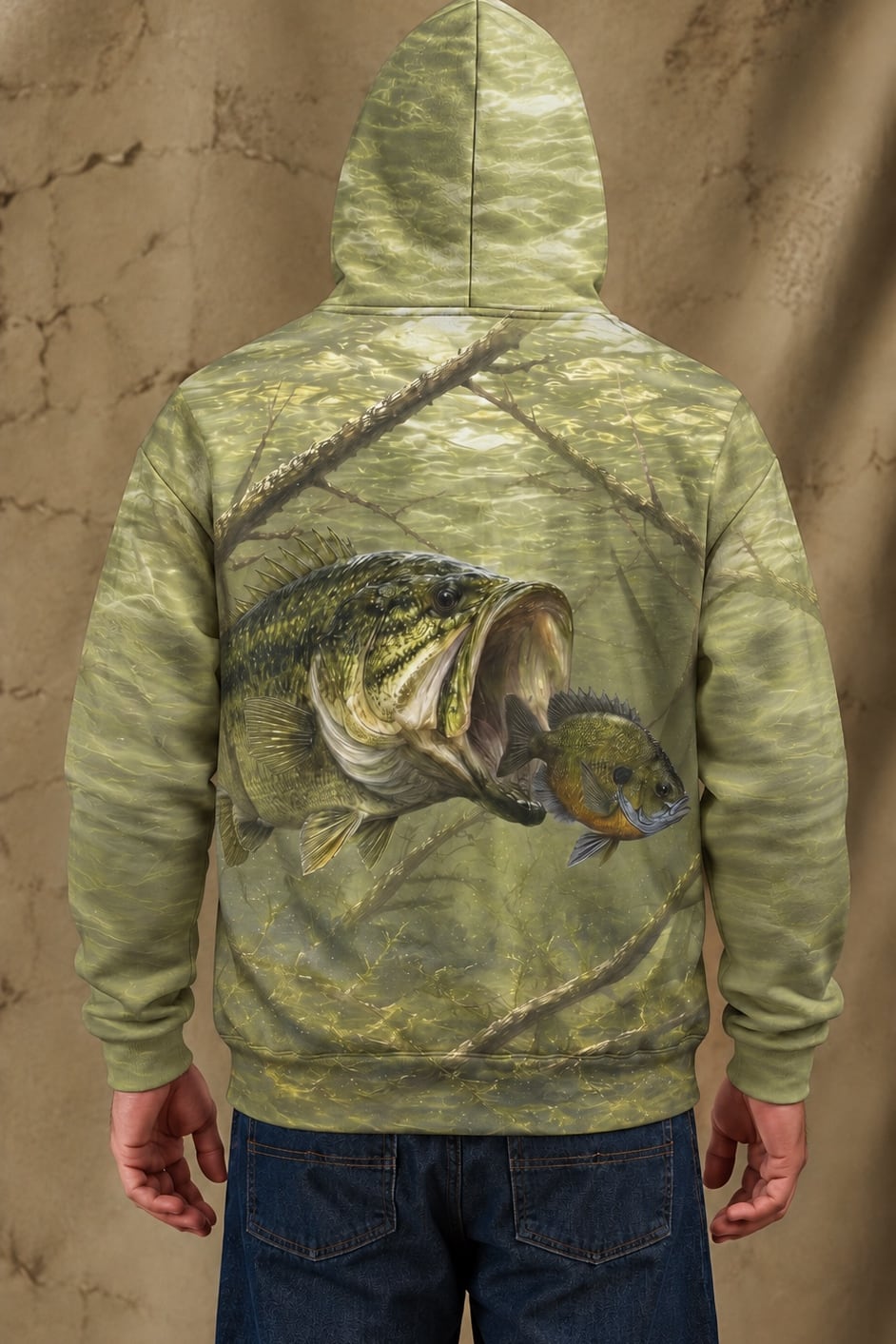 Performance Fleece-Lined Hoodie - Shallow Strike Bass image 2