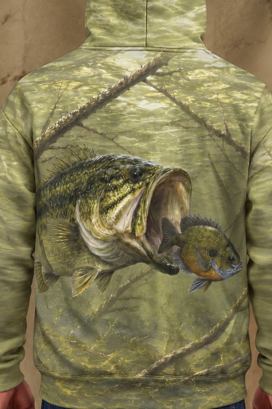 Performance Fleece-Lined Hoodie - Shallow Strike Bass image 4