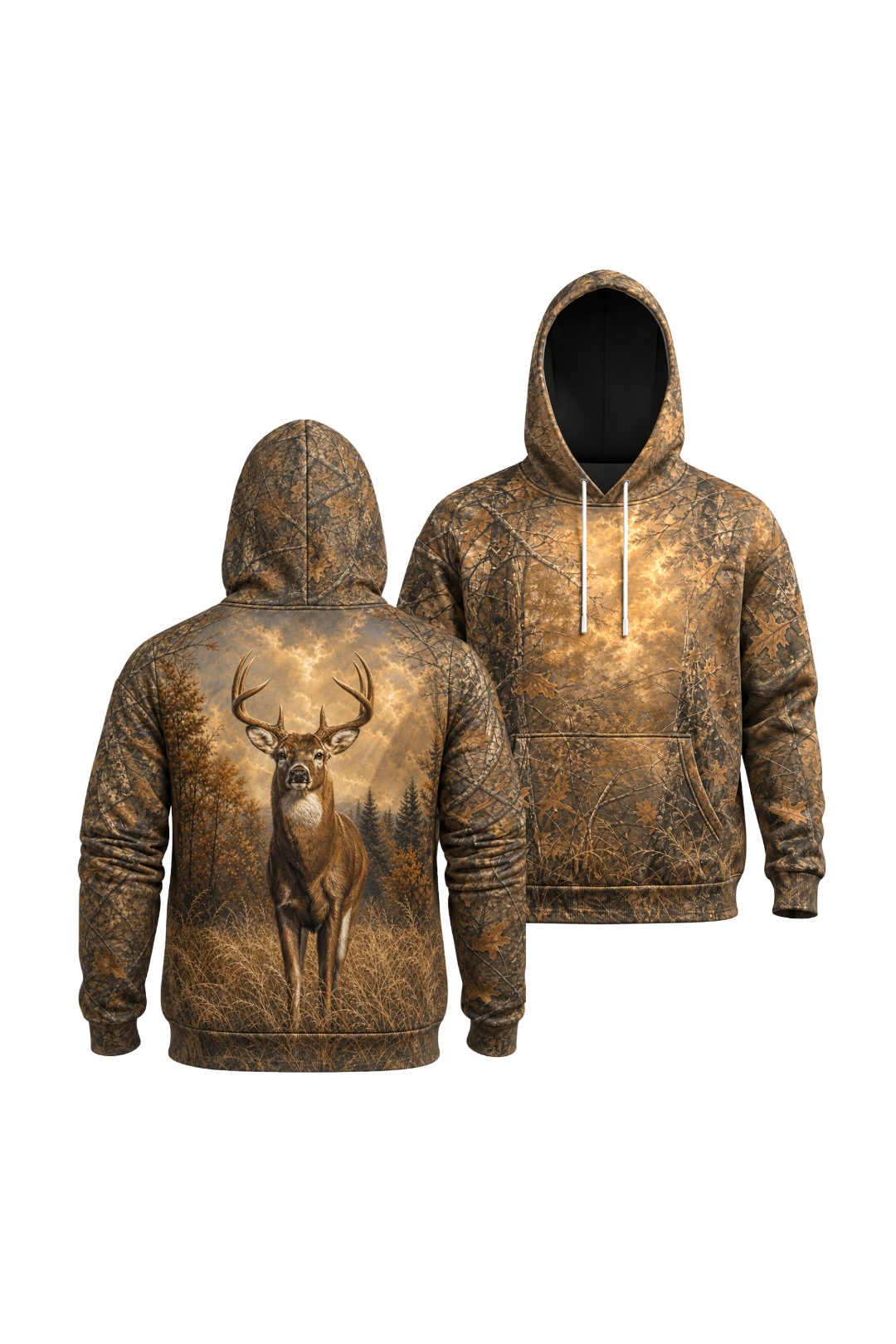 Performance Fleece-Lined Hoodie _– Prairie Stag Sunrise_ image 1