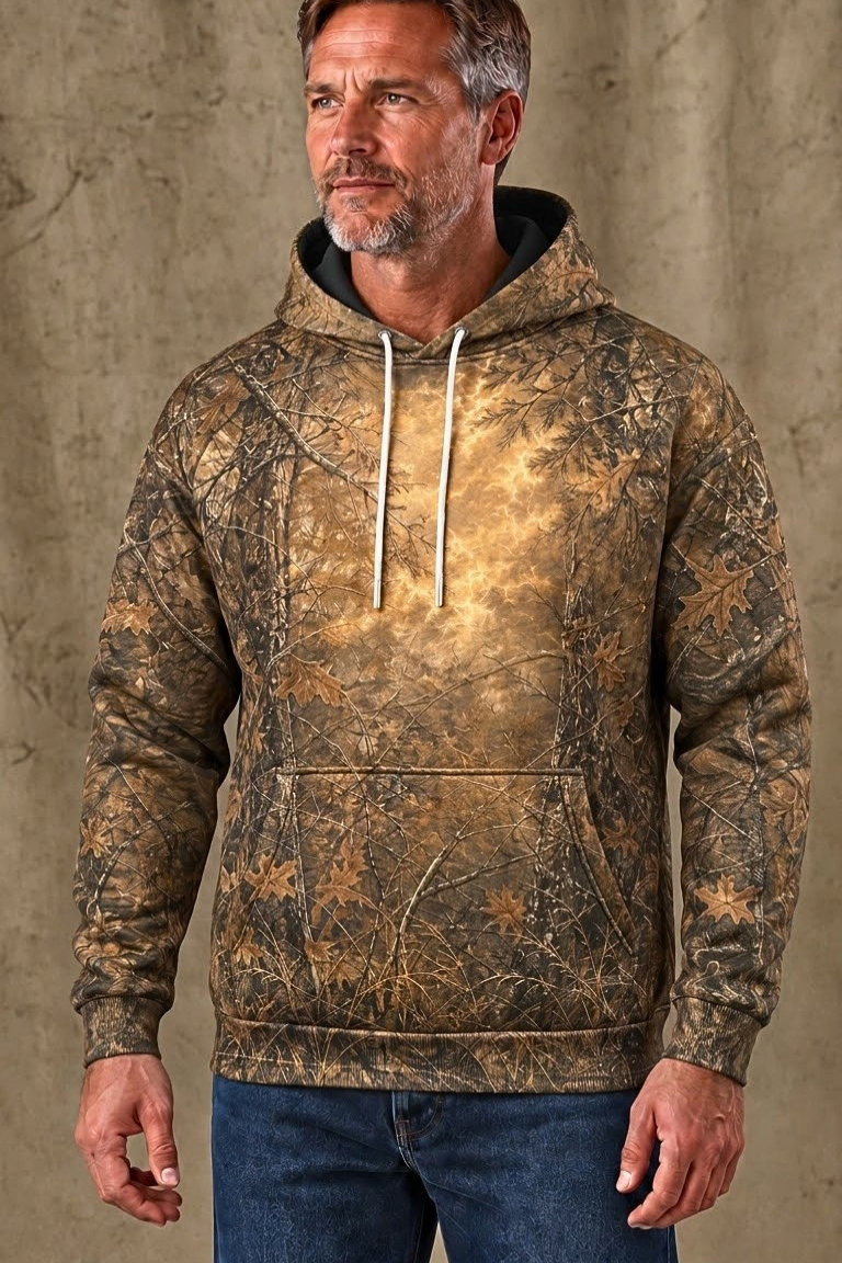 Performance Fleece-Lined Hoodie _– Prairie Stag Sunrise_ image 3