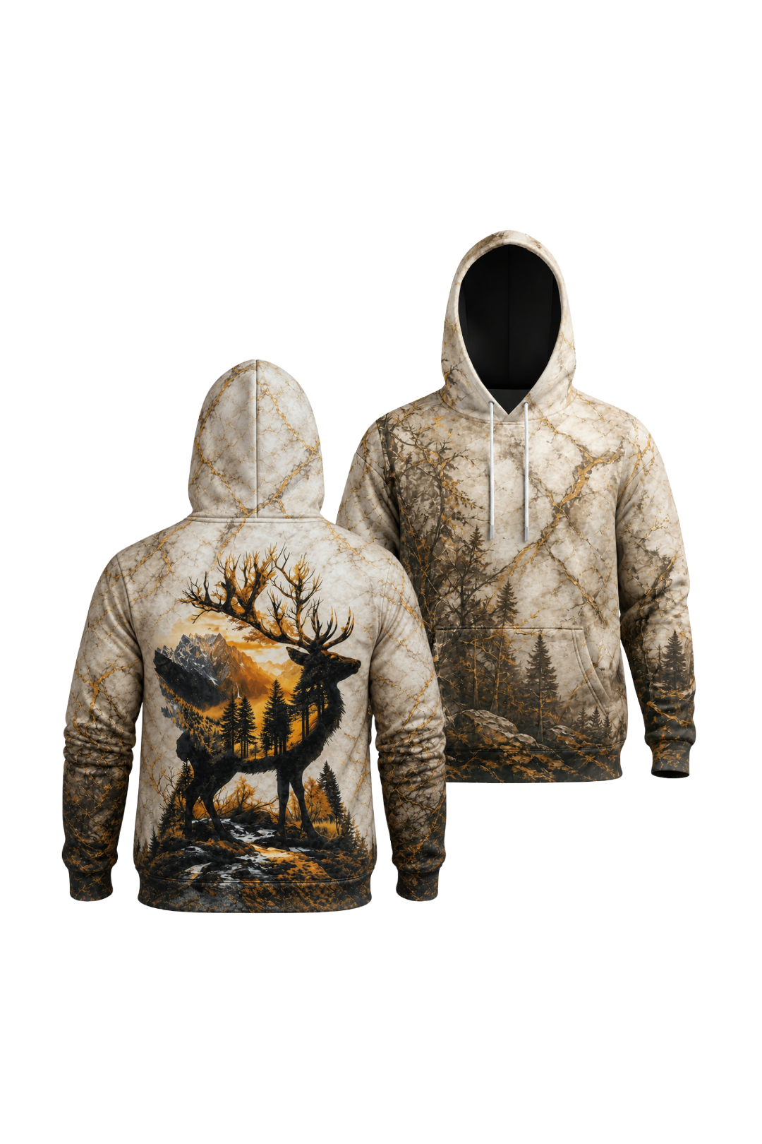 Performance Fleece-Lined Hoodie – Gilded Mountain Spirit image 1