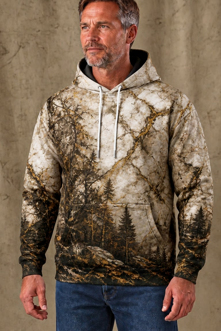 Performance Fleece-Lined Hoodie – Gilded Mountain Spirit image 3