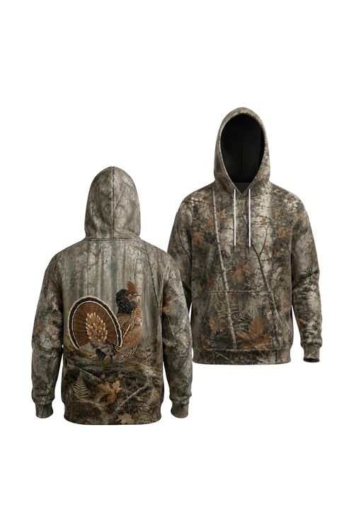 Performance Fleece-Lined Hoodie - Ruffed Grouse Drummer image 1