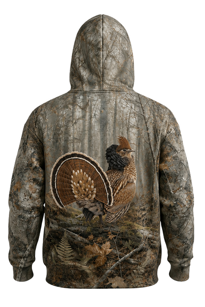 Performance Fleece-Lined Hoodie - Ruffed Grouse Drummer image 5