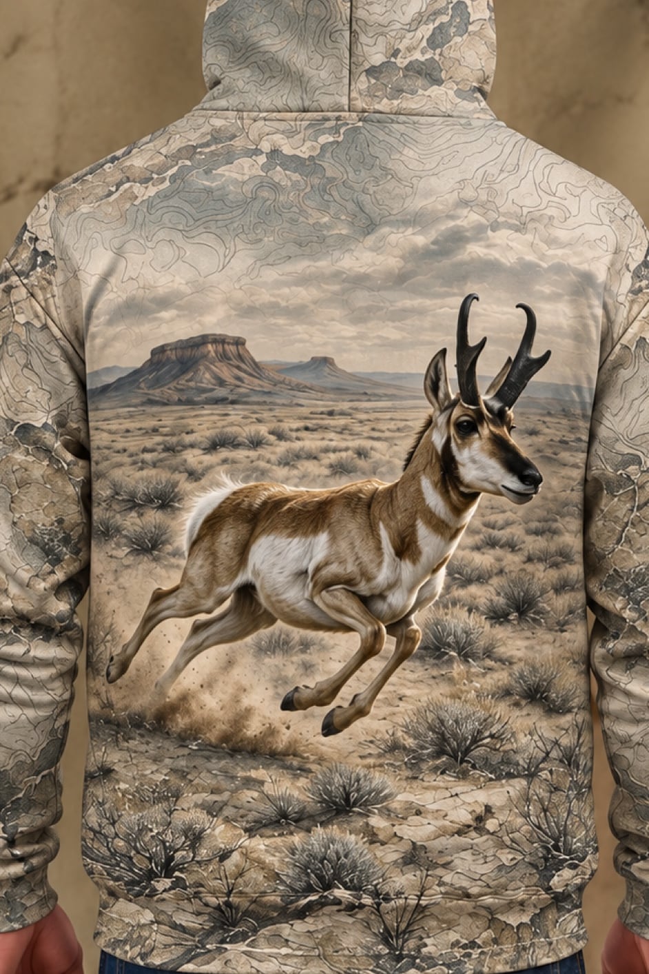 Performance Fleece-Lined Hoodie - Pronghorn Sage Basin Sprint image 4