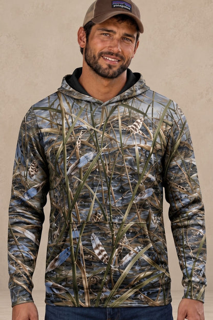 Performance Fleece-Lined Hoodie _–_ Blue Winged Teal Early Marsh Flash image 3